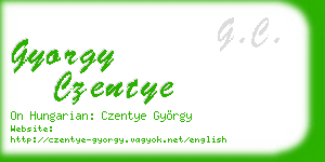 gyorgy czentye business card